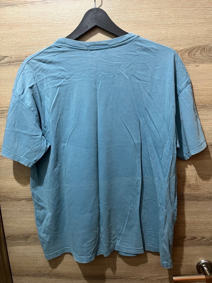 Pull & Bear Mavi Ideal Mood Grafik Baskılı Oversize T-shirt - Görsel 4