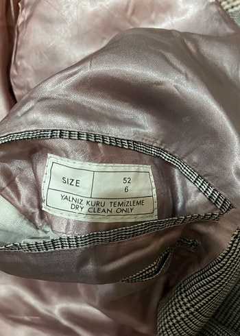 Gri Kareli Kruvaze Ceket - Görsel 10