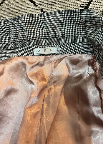 Gri Kareli Kruvaze Ceket - Görsel 5