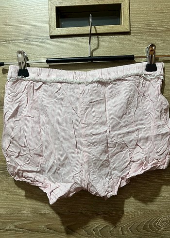 Pembe Çizgili Dantel Detaylı Kadın Boxer - Görsel 5