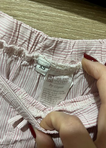 Pembe Çizgili Dantel Detaylı Kadın Boxer - Görsel 4