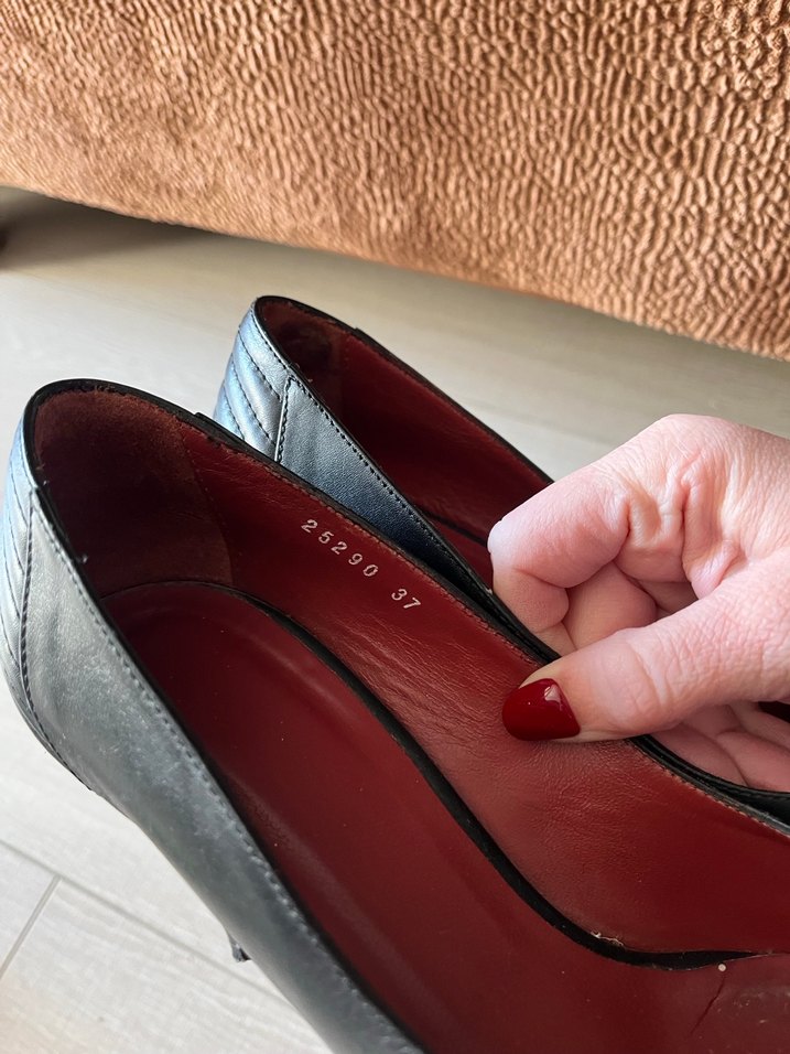Siyah deri Stiletto - Görsel 2