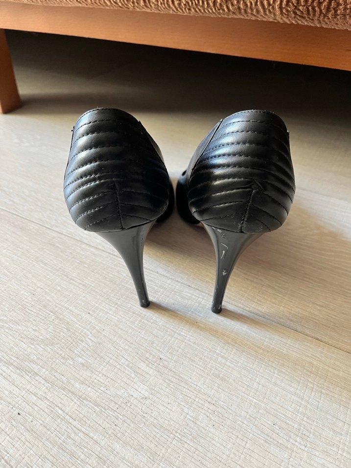 Siyah deri Stiletto - Görsel 5