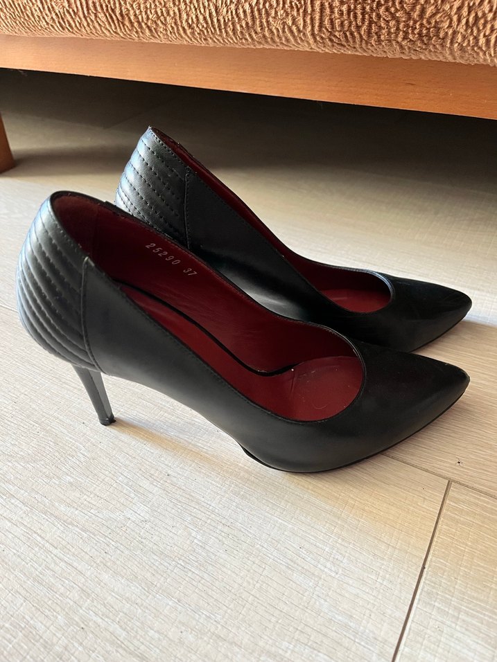 Siyah deri Stiletto - Görsel 3