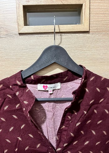 Bohem Tarz Bordo Elbise - Görsel 3