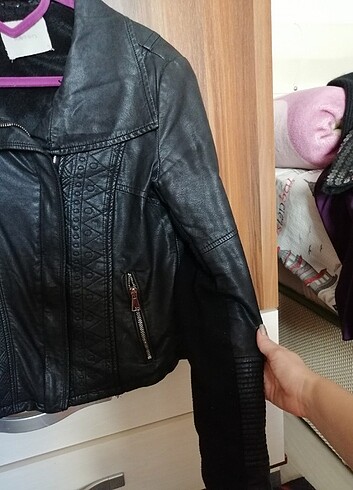 38 Beden siyah Renk Deri ceket