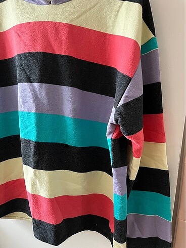 American Vintage Kapşonlu çizgili sweatshirt