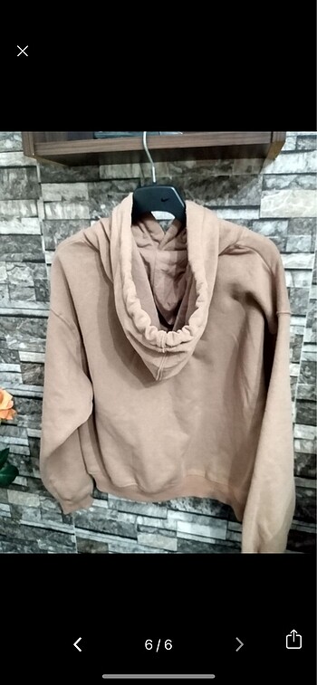 Şardonlu kapşonlu sweatshirt