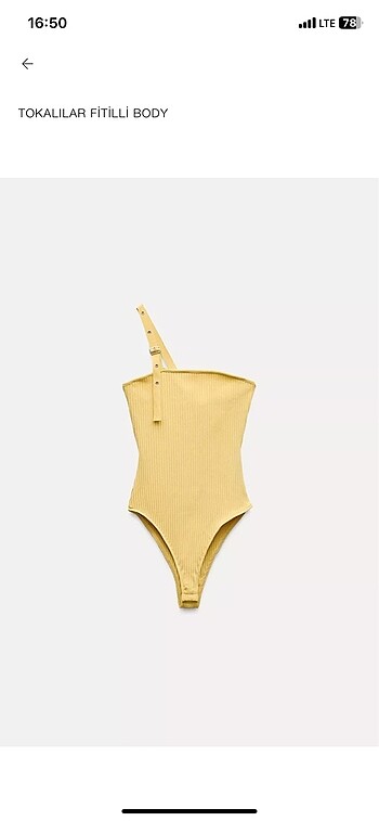 Zara sarı body