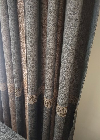 Nakışlı Gri Perde - Görsel 4