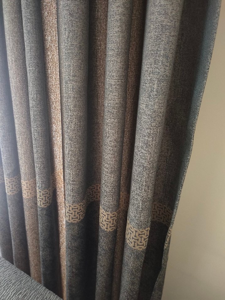 Nakışlı Gri Perde - Görsel 4