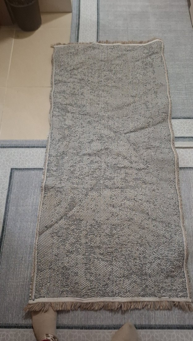 Bej ve Gri Yılan Desenli Modern Halı - Görsel 4