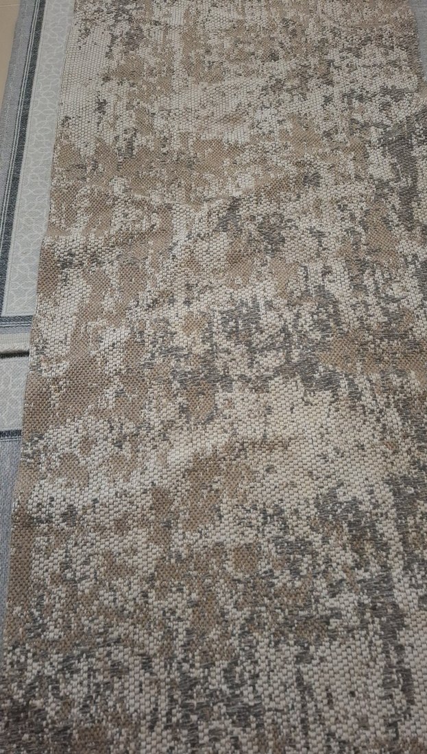 Bej ve Gri Yılan Desenli Modern Halı - Görsel 3