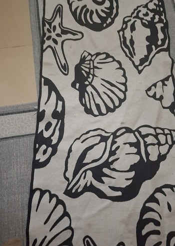 Uzun Örgü Gri Deniz Desenli Plaj Havlusu - Görsel 4