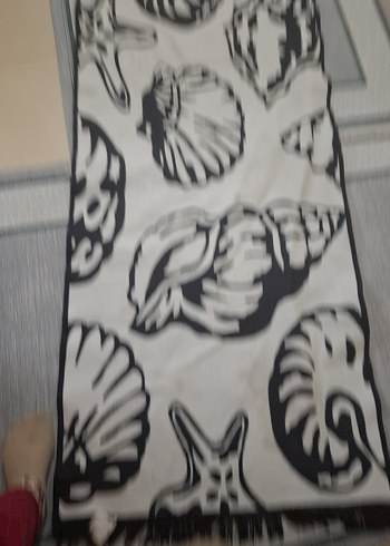 Uzun Örgü Gri Deniz Desenli Plaj Havlusu - Görsel 5