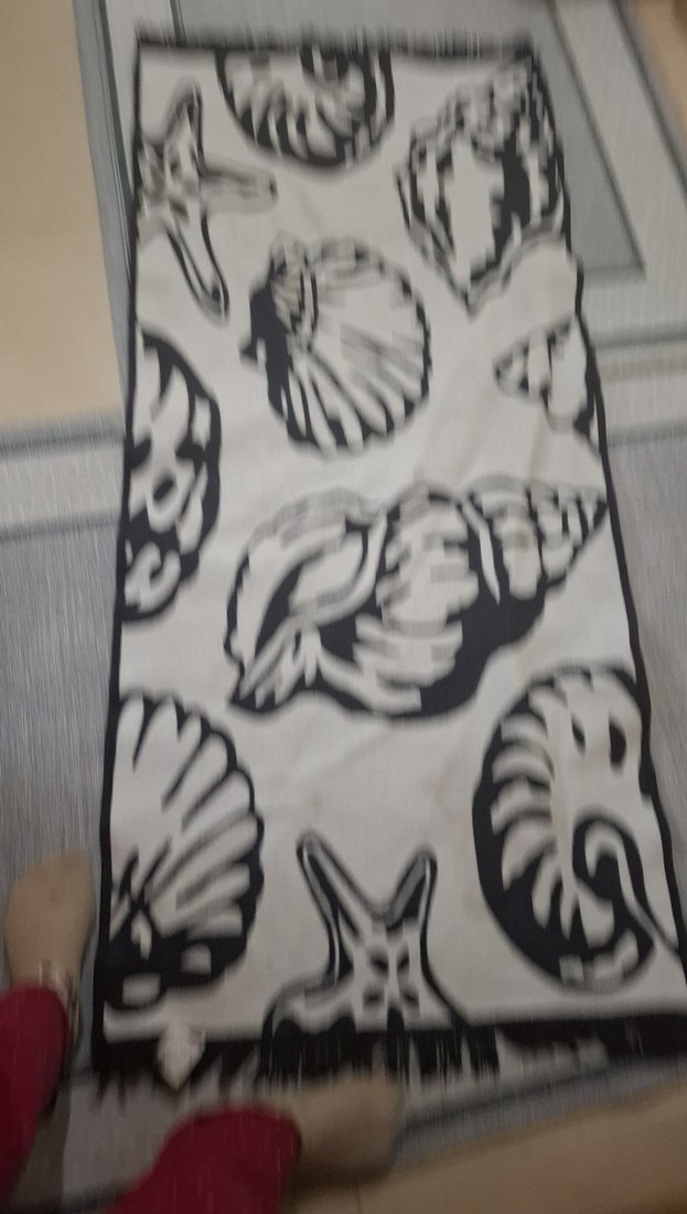 Uzun Örgü Gri Deniz Desenli Plaj Havlusu - Görsel 5