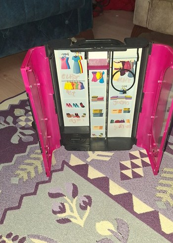 Küçük Pembe Çocuk Gardırop Dolabı - Görsel 6