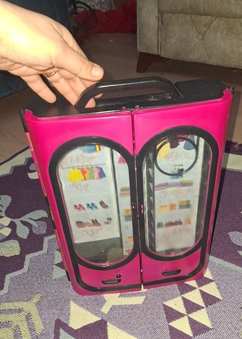 Küçük Pembe Çocuk Gardırop Dolabı - Görsel 4