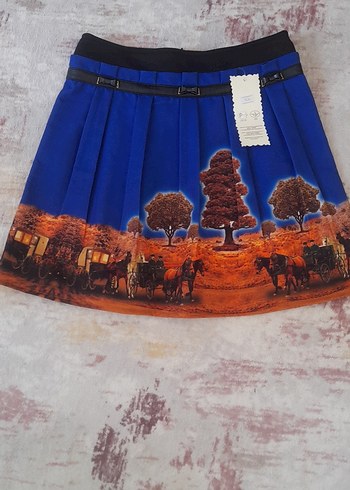 Mavi Bohem Piliseli cocuk Etek