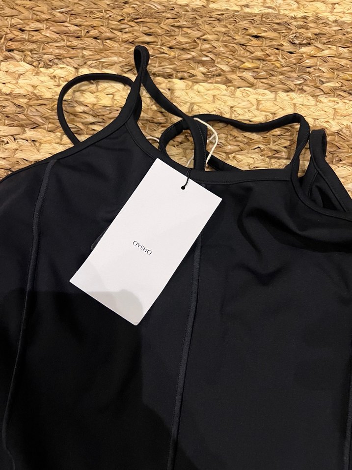 Kadın Siyah Mini Atletik Tulum - Görsel 5