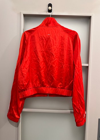 Kadın Kırmızı Spor Fermuarlı Ceket - Görsel 4