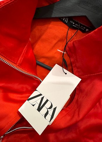 Kadın Kırmızı Spor Fermuarlı Ceket - Görsel 5