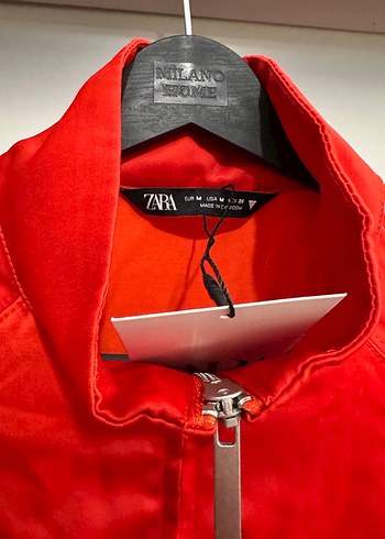 Kadın Kırmızı Spor Fermuarlı Ceket - Görsel 3