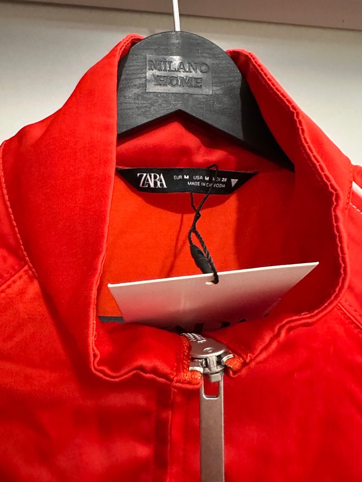 Kadın Kırmızı Spor Fermuarlı Ceket - Görsel 3