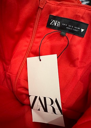 Kırmızı Drapeli Uzun Abiye Elbise - Görsel 3