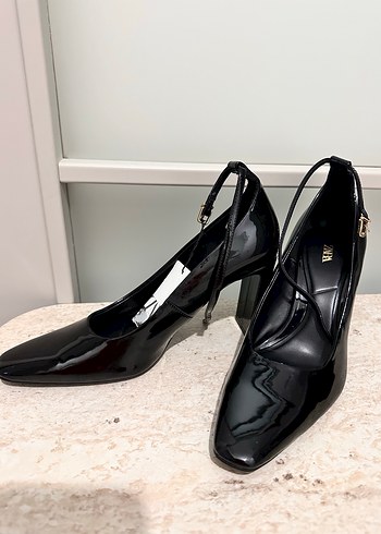 Kadın Siyah Topuklu Kemerli Stiletto - Görsel 5