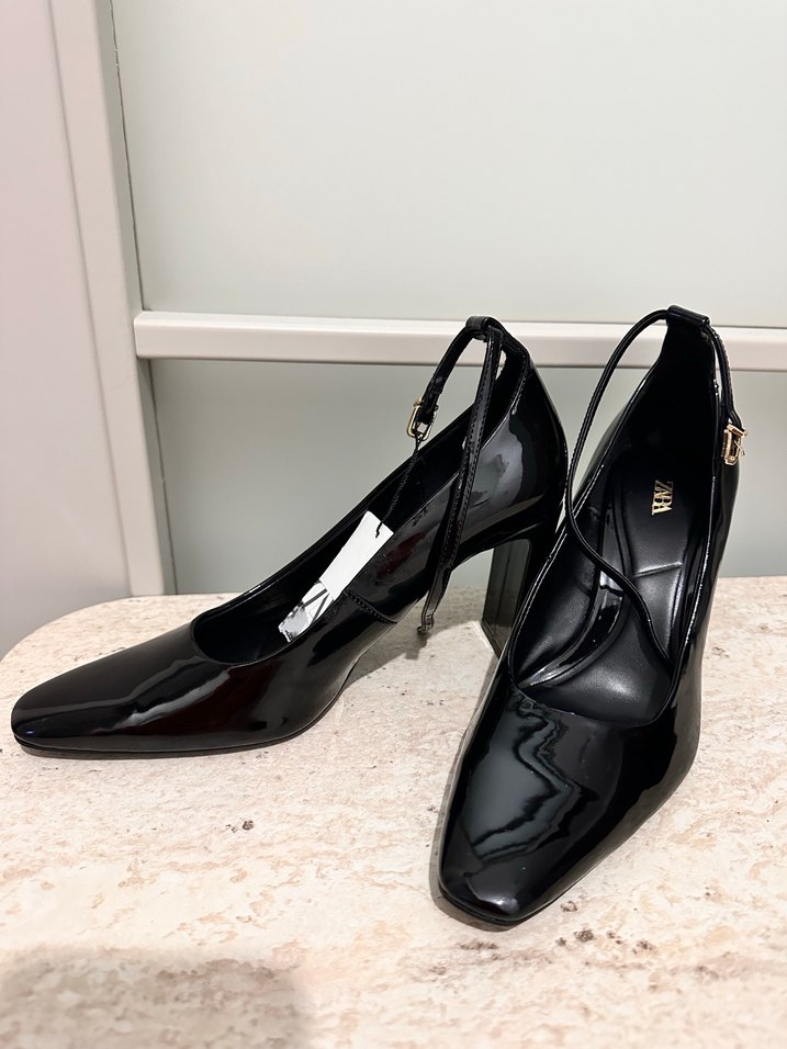 Kadın Siyah Topuklu Kemerli Stiletto - Görsel 5