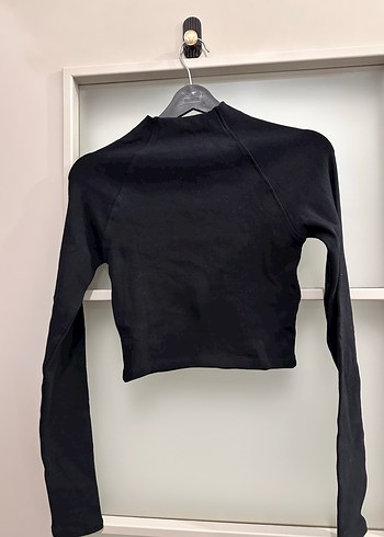 Siyah Yüksek Yakalı Uzun Kollu Mini Kazak - Görsel 5