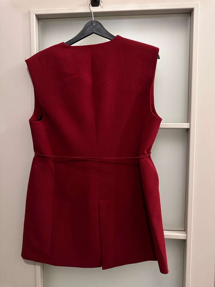 Kemerli  Mini Kadın Yelek - Görsel 5