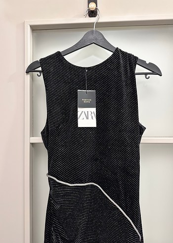 Siyah  Uzun V Yaka Kadın Elbise - Görsel 3