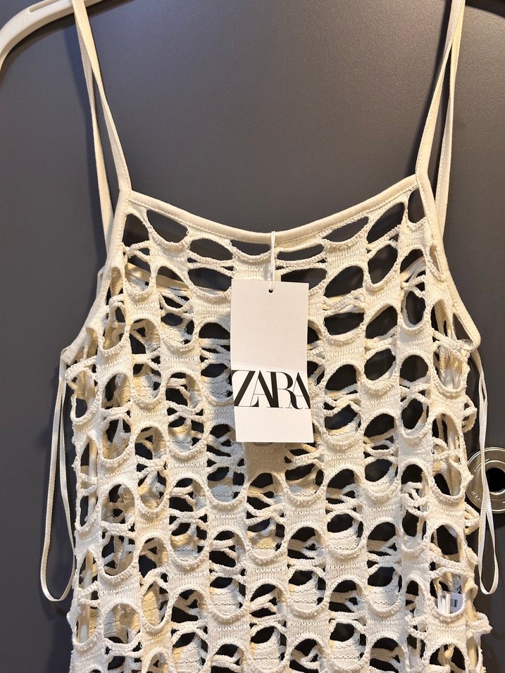 Zebra Desenli Beyaz Dantel Monokini - Görsel 5