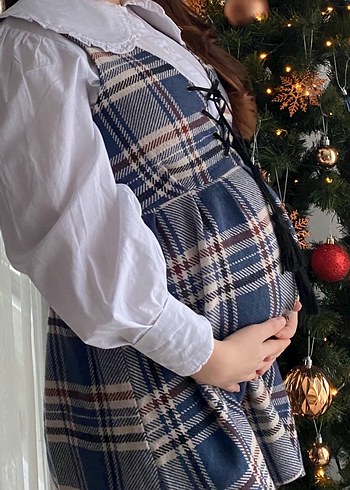 Kareli Kısa Salopet ve Gömlek - Görsel 3