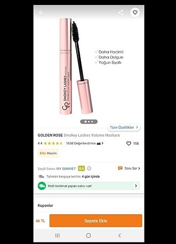 Golden rose lashes volume