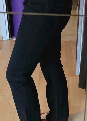 Adl Kemer Detaylı Siyah Jean - Görsel 7