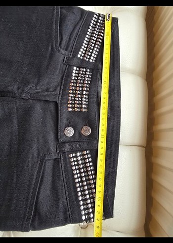 Adl Kemer Detaylı Siyah Jean - Görsel 4