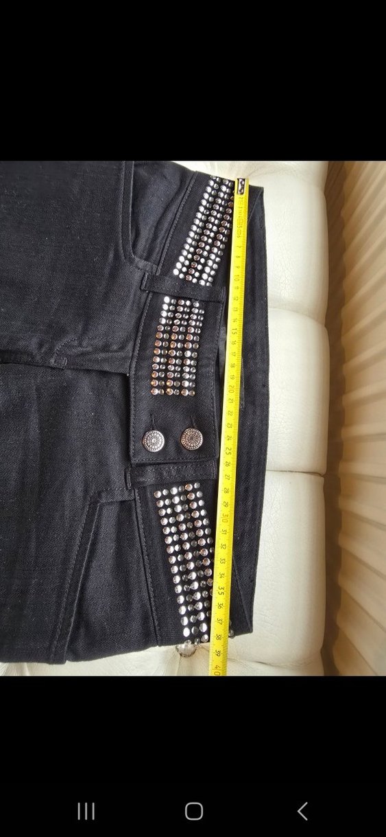 Adl Kemer Detaylı Siyah Jean - Görsel 4