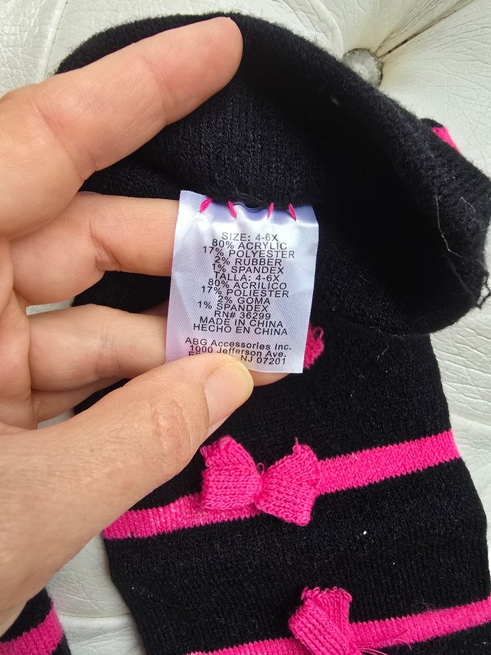 Pembe Çizgili Siyah Konç - Görsel 5