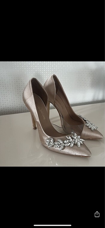 Taşlı Vizon Stiletto