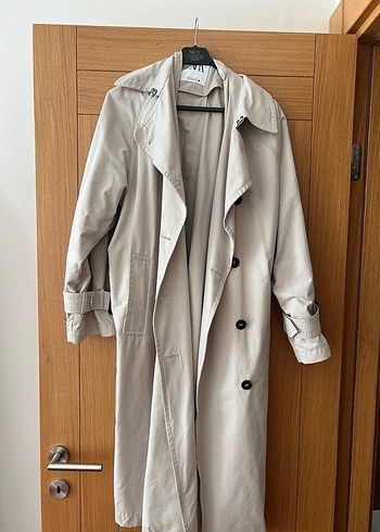Zara Bej Uzun Kadın Trençkot