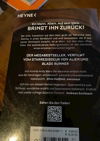 Andy Weir Marslı Posterli Almanca Basım - Görsel 2