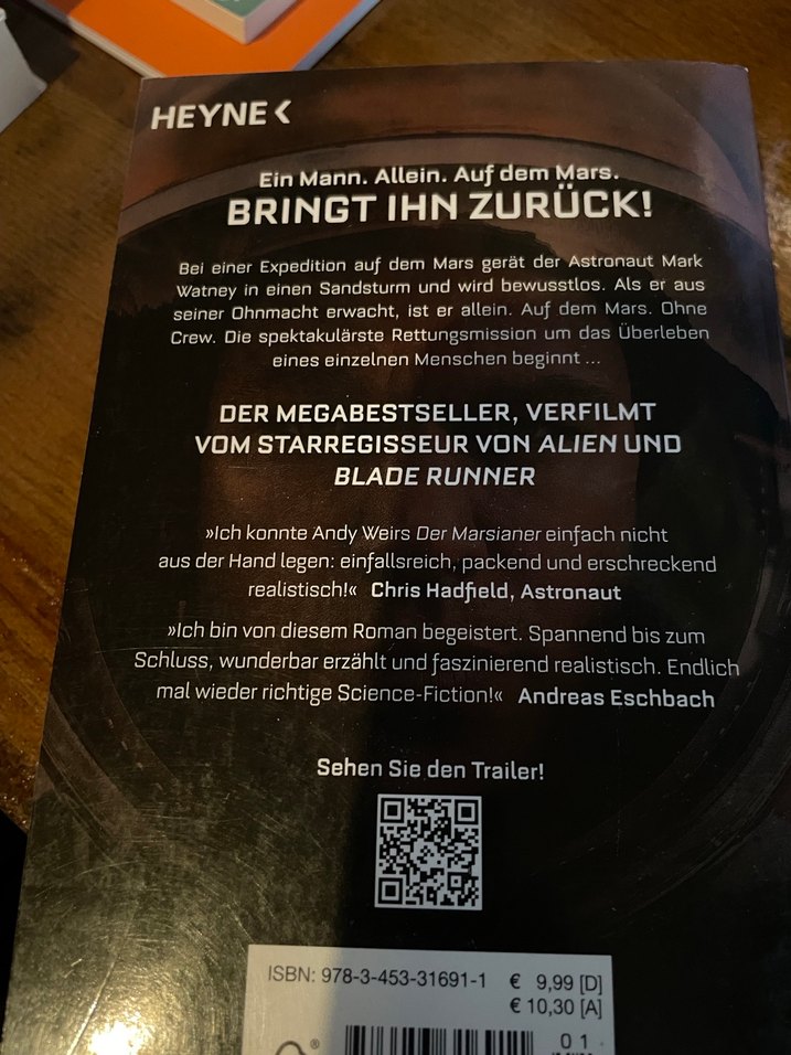Andy Weir Marslı Posterli Almanca Basım - Görsel 2