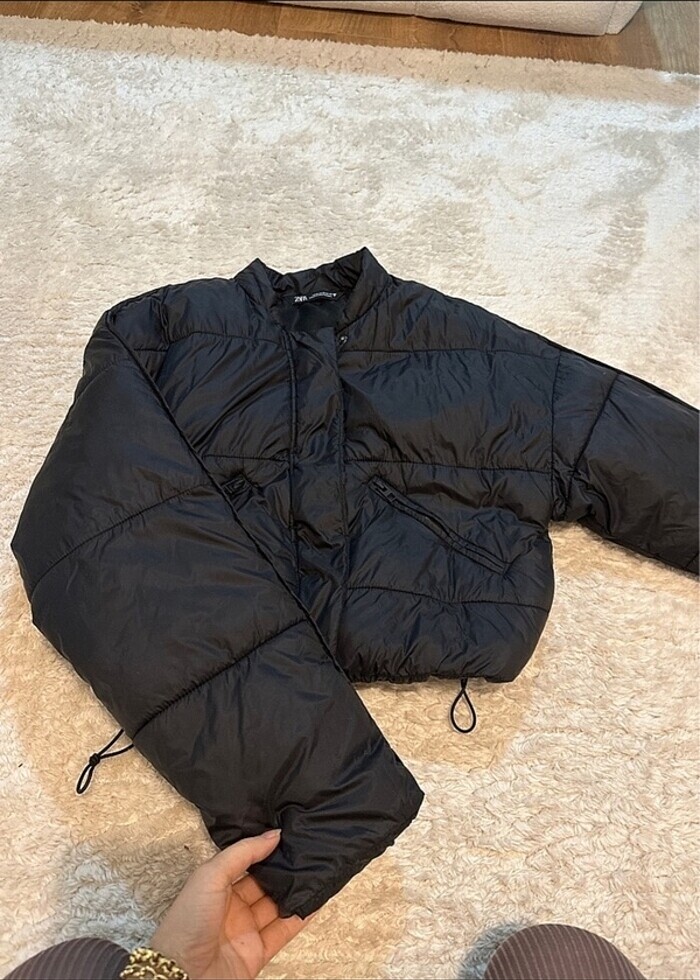 Zara Crop puffer mont - Görsel 2