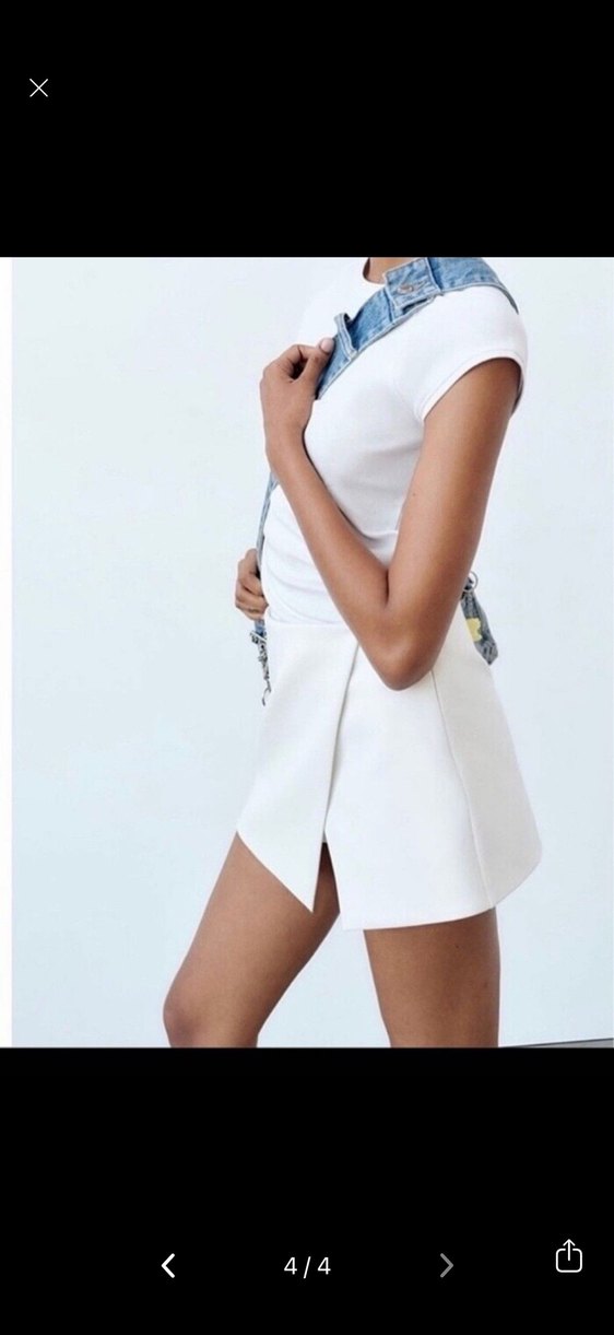 Zara Beyaz Şort Etek - Görsel 2