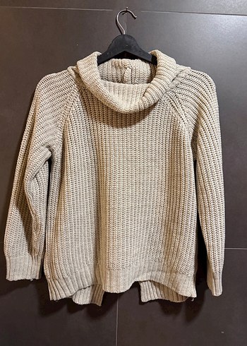 Bej Triko Boğazlı Kadın Kazak - Görsel 5