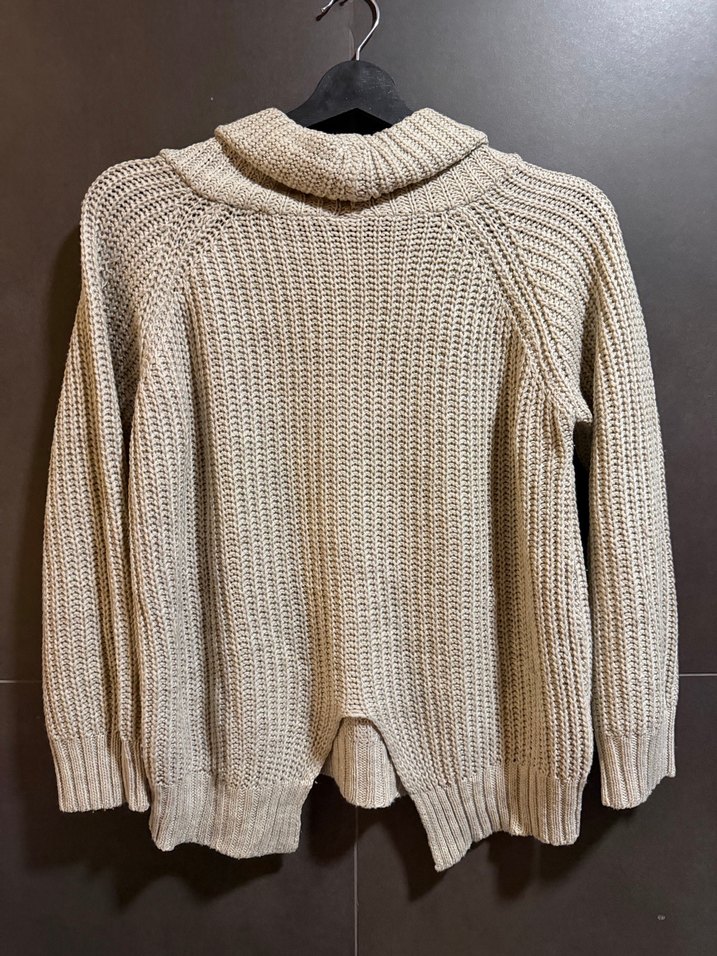 Bej Triko Boğazlı Kadın Kazak - Görsel 4