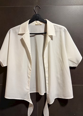 bağlama detaylı crop gömlek - Görsel 7